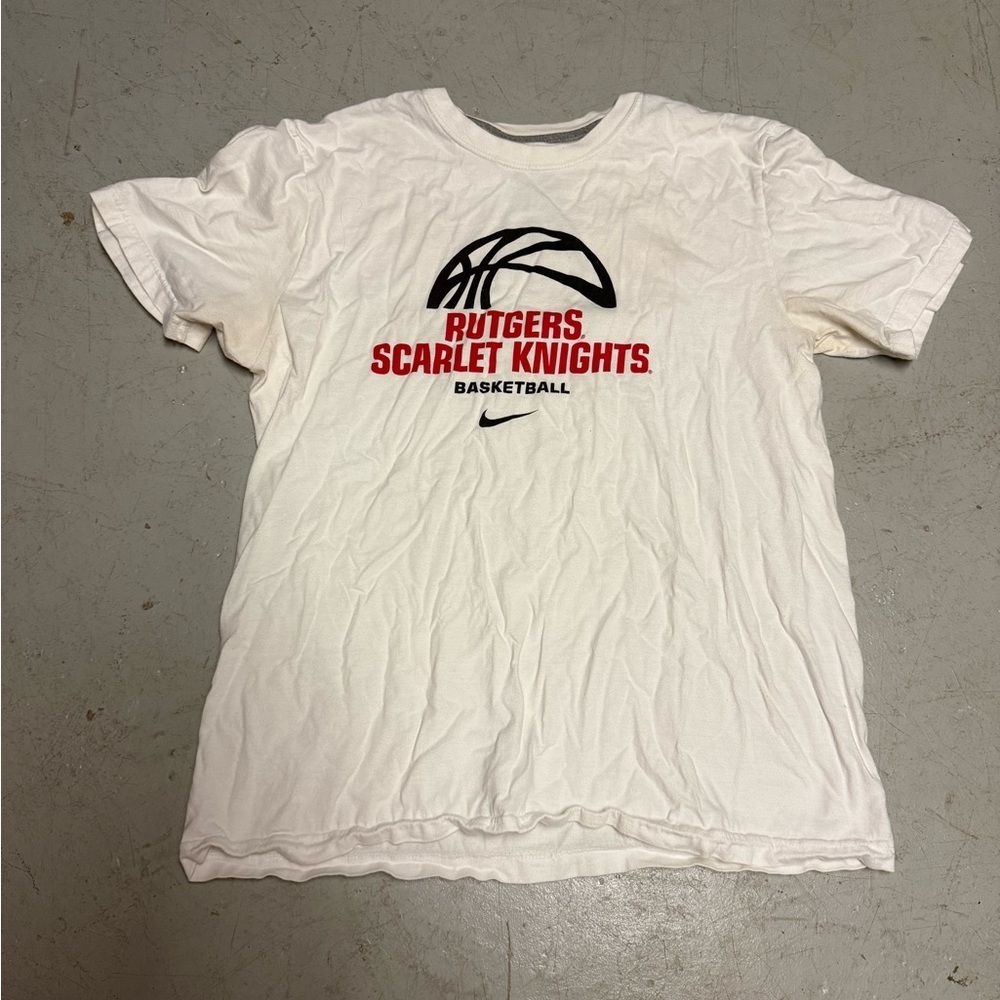 Nike White Rutgers Basketball Tee